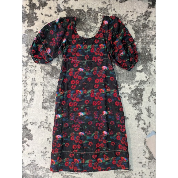 Women's Floral Print 3/4 Sleeve Dress‎  Rachel Comey 6 W/Pockets - Picture 4 of 9